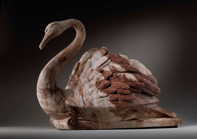 Nicholas Stone - A set of four English alabaster swans | MasterArt